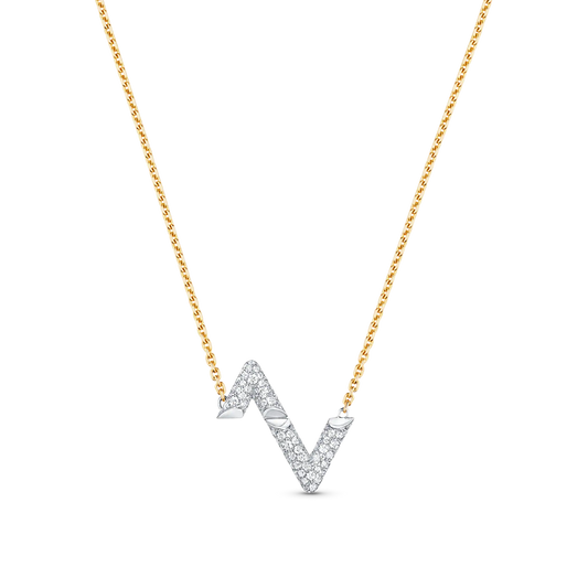 [Am jewelry]VOLT SILVER DIAMOND PEDANT NECKLACE