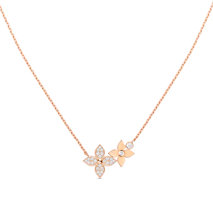 [Am jewelry]STAR BLOSSOM NECKLACE PINK GOLD DIAMONDS