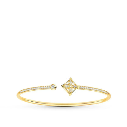 [Am jewelry]IDYLLE GOLD OPEN BRACELET DIAMOND PAVED