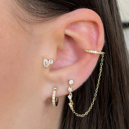 [AM Jewels]Kate Flat Back Diamond Stud
