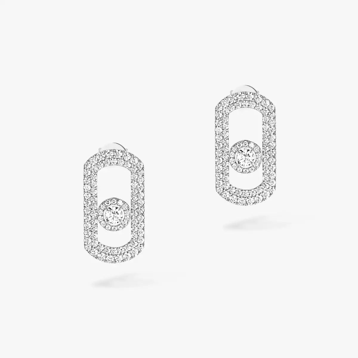 [Am Jewelry]So Move Pave_-Set Diamond Earrings in Silver