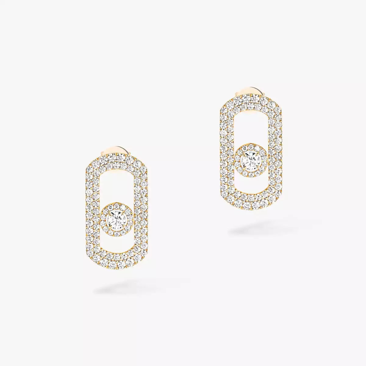 [Am Jewelry]So Move Pave_-Set Diamond Earrings in Silver