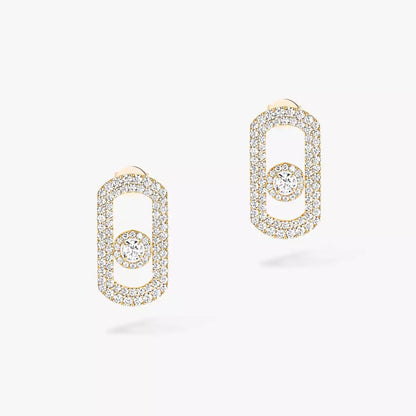 [Am Jewelry]So Move Pave_-Set Diamond Earrings in Silver