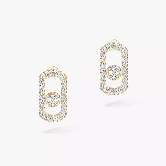 [Am Jewelry]So Move Pave_-Set Diamond Earrings in Silver