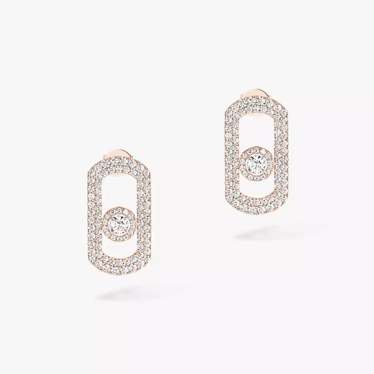 [Am Jewelry]So Move Pave_-Set Diamond Earrings in Silver