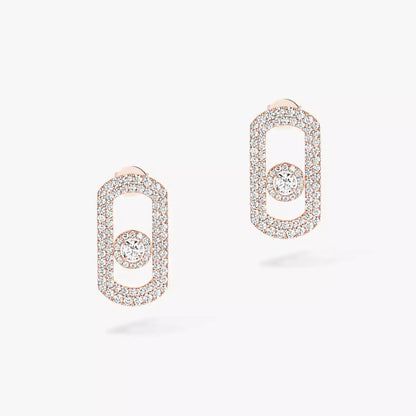 [Am Jewelry]So Move Pave_-Set Diamond Earrings in Silver
