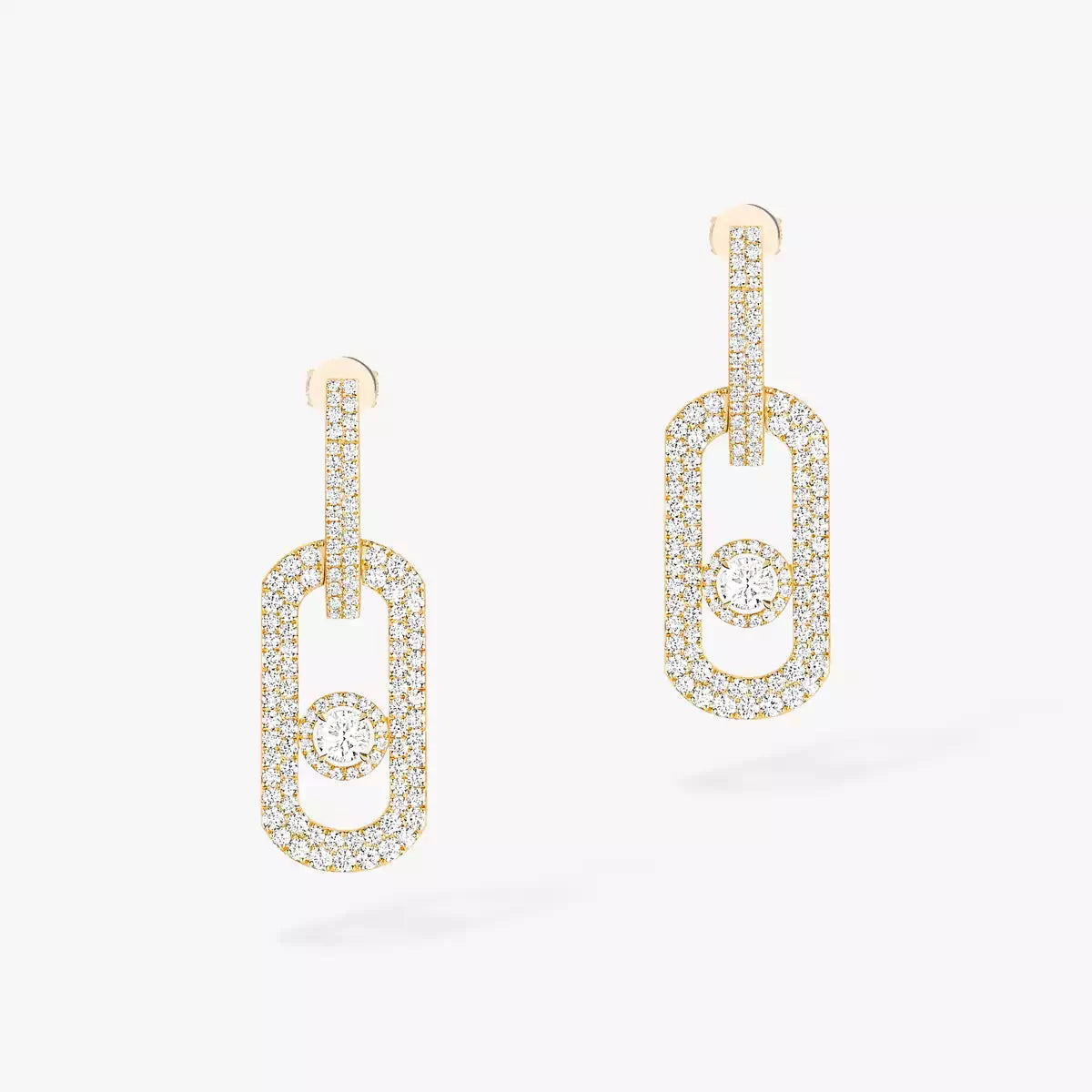 [Am Jewelry]So Move XL Pave_-Set Diamond Pendant Earrings
