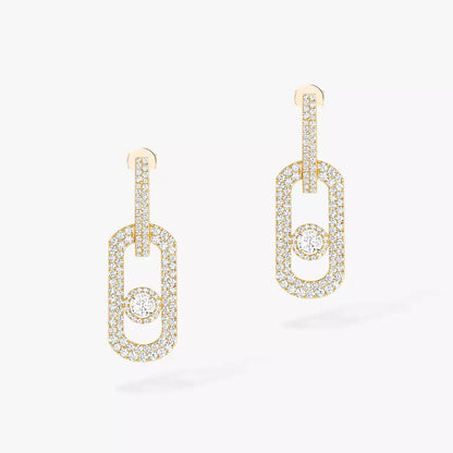 [Am Jewelry]So Move XL Pave_-Set Diamond Pendant Earrings
