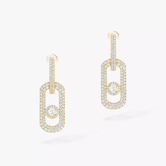 [Am Jewelry]So Move XL Pave_-Set Diamond Pendant Earrings