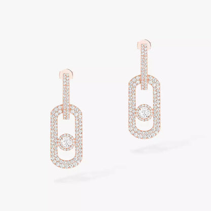 [Am Jewelry]So Move XL Pave_-Set Diamond Pendant Earrings