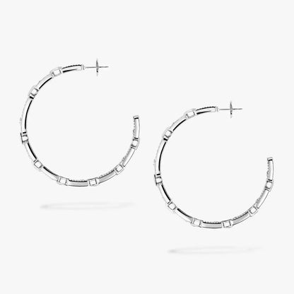 [Am Jewelry]Move Link Diamond Hoop Earrings