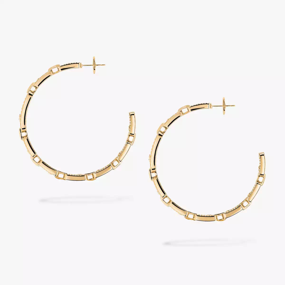 [Am Jewelry]Move Link Diamond Hoop Earrings