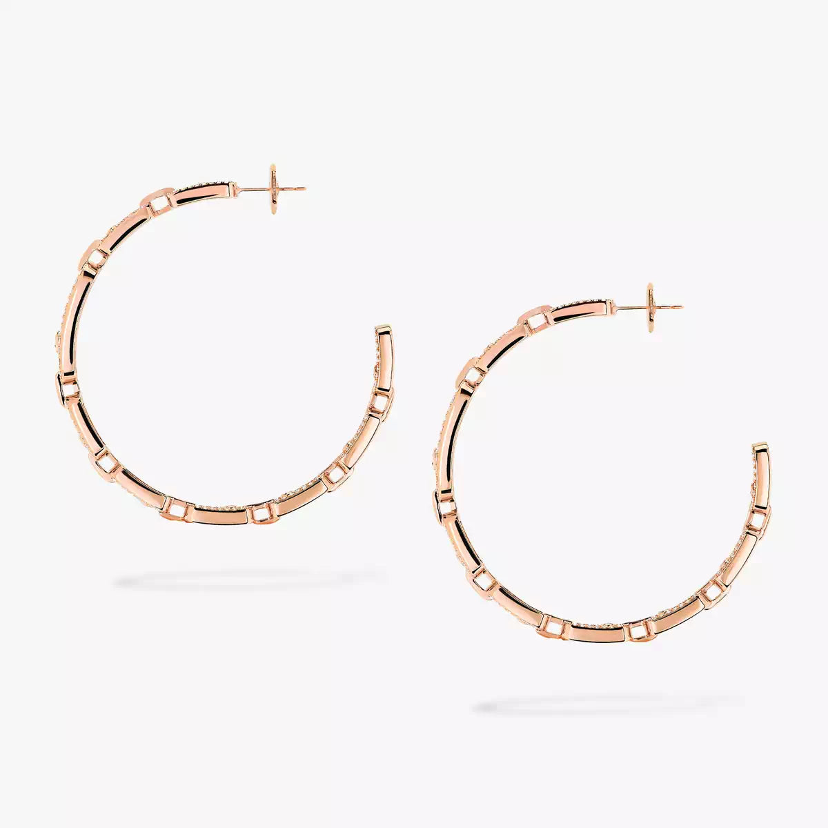 [Am Jewelry]Move Link Diamond Hoop Earrings