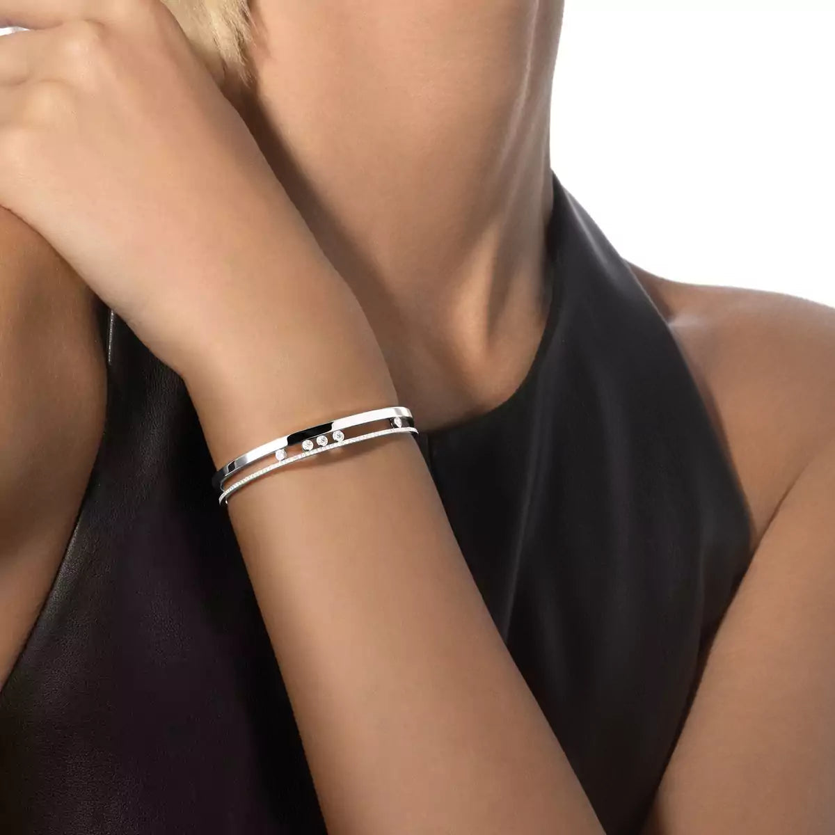 [Am Jewelry]Move Romane Diamond Bangle Bracelet