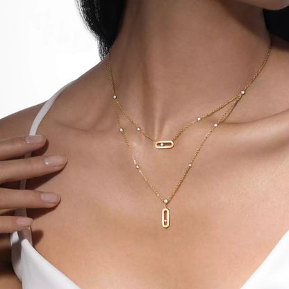 [Am Jewelry] Move Uno Diamond Necklace