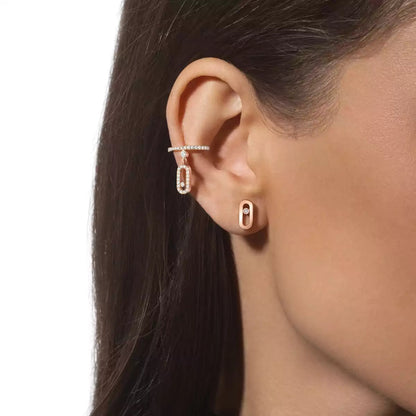 [Am Jewelry]Move Uno Diamond Stud Earrings