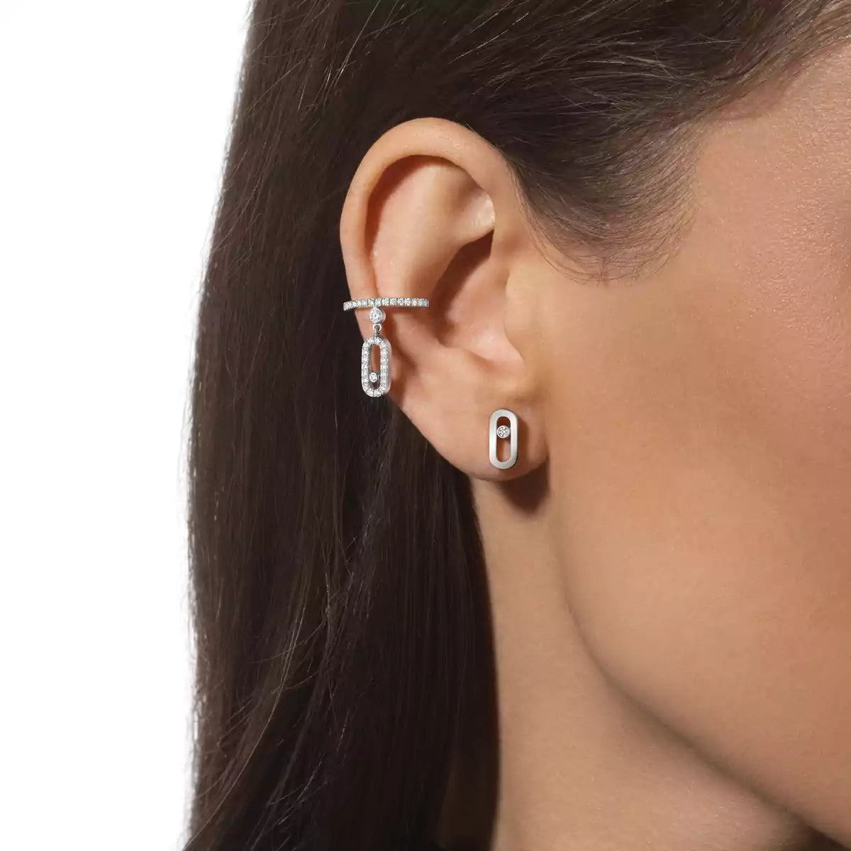 [Am Jewelry]Move Uno Diamond Stud Earrings