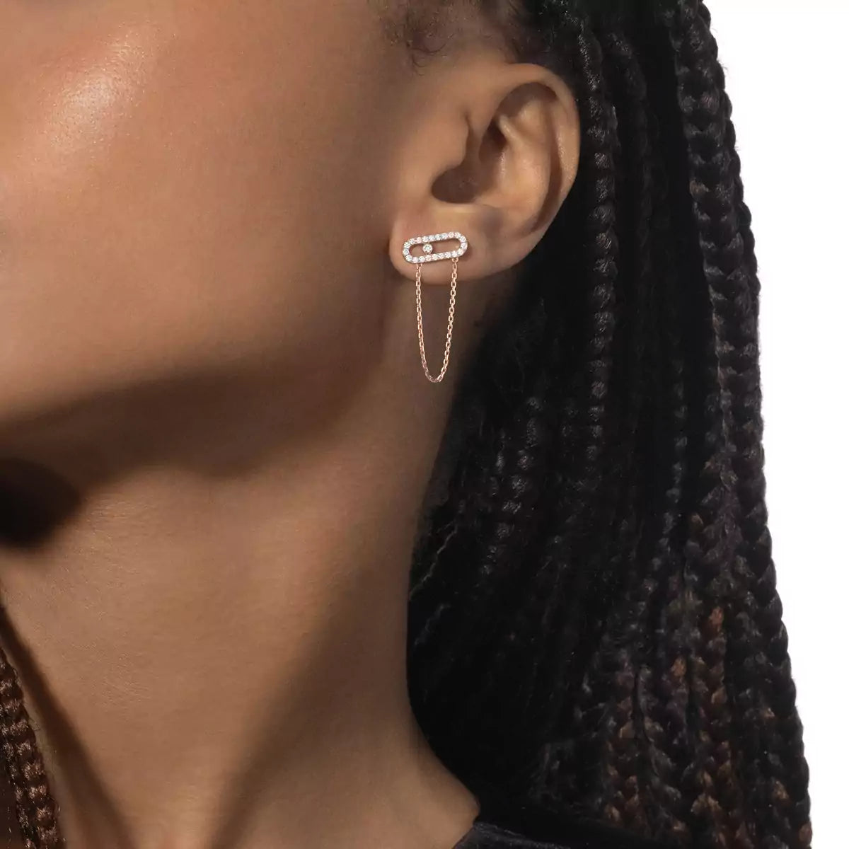 [Am Jewelry]Move Uno Diamond Earrings
