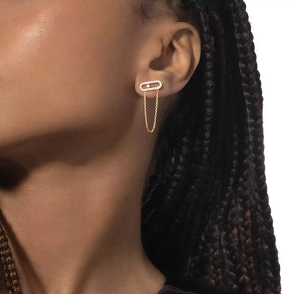 [Am Jewelry]Move Uno Diamond Earrings