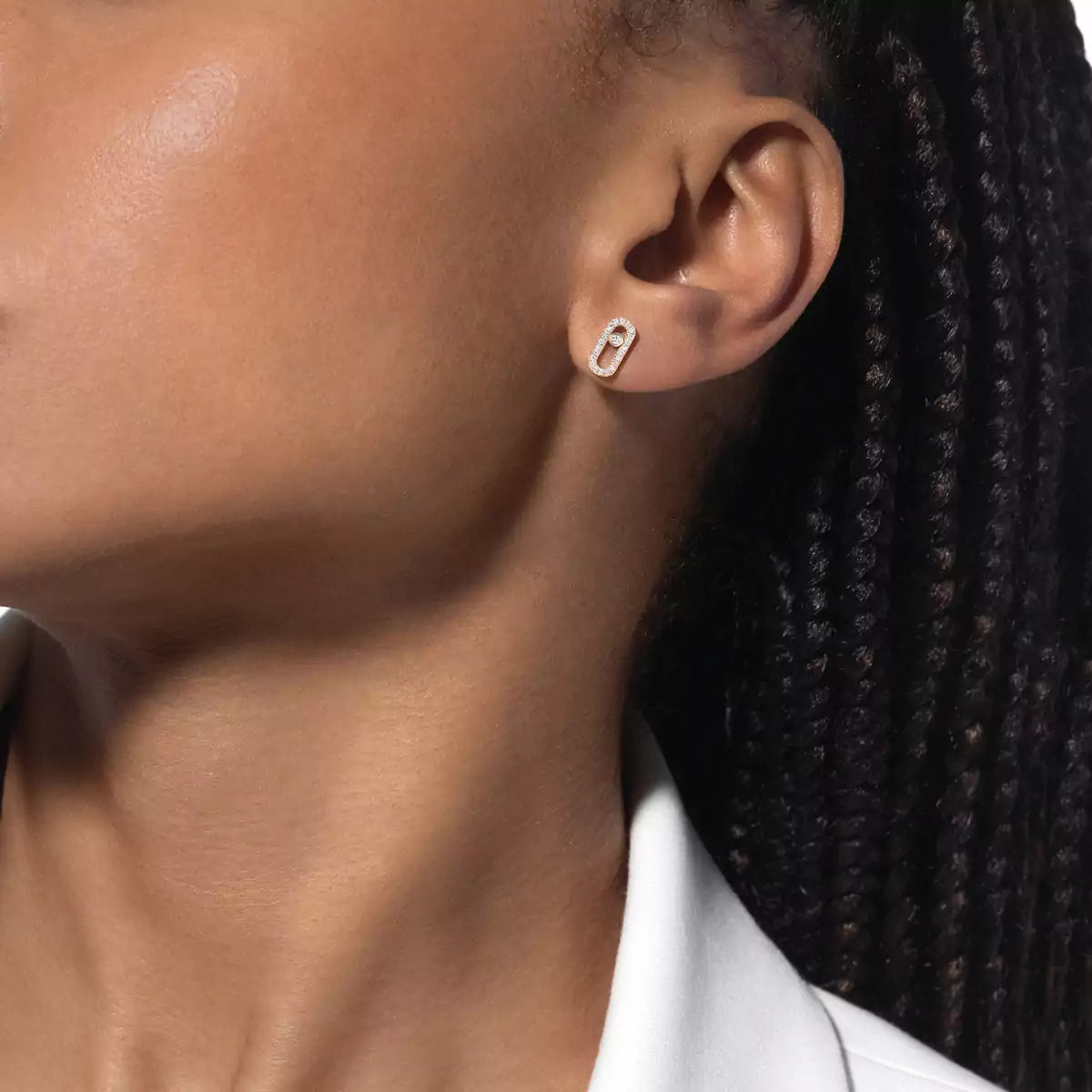 [Am Jewelry]Move Uno Diamond Earrings