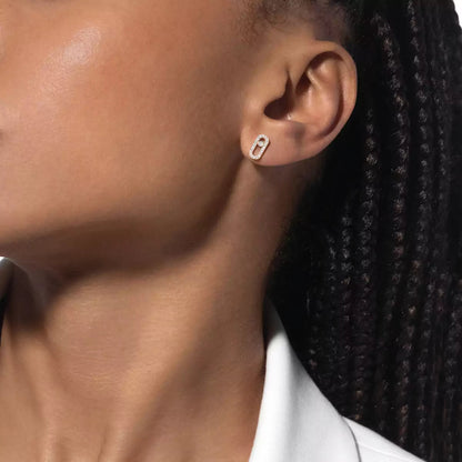 [Am Jewelry]Move Uno Diamond Earrings