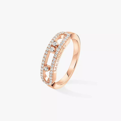 [Am Jewelry] Baby Move Gold Diamond Pave_ Ring