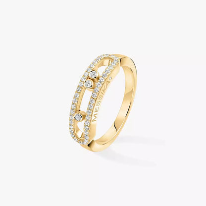[Am Jewelry] Baby Move Gold Diamond Pave_ Ring