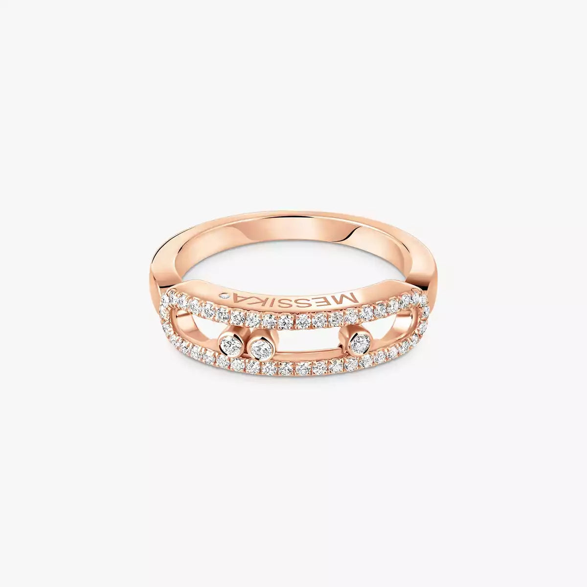 [Am Jewelry] Baby Move Gold Diamond Pave_ Ring