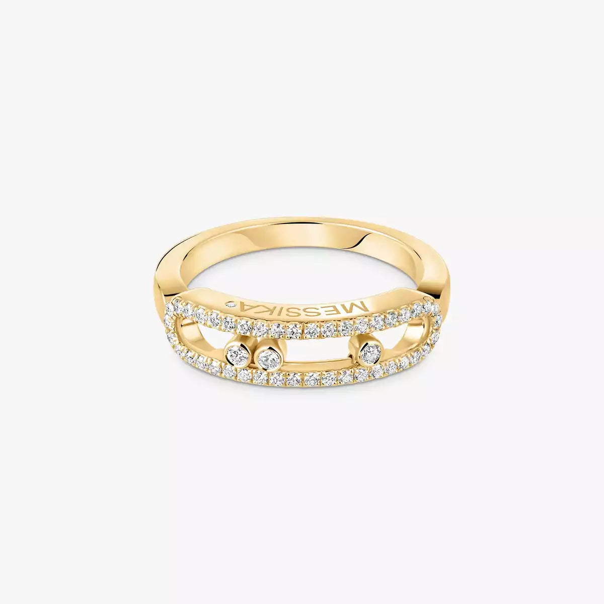[Am Jewelry] Baby Move Gold Diamond Pave_ Ring