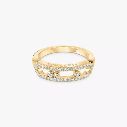 [Am Jewelry] Baby Move Gold Diamond Pave_ Ring