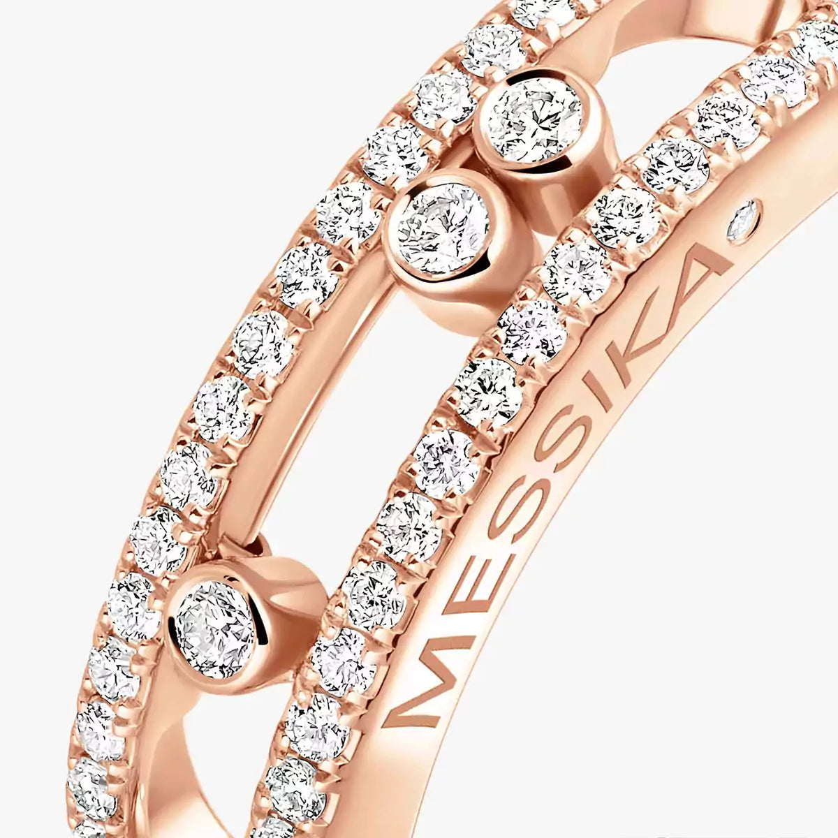 [Am Jewelry] Baby Move Gold Diamond Pave_ Ring