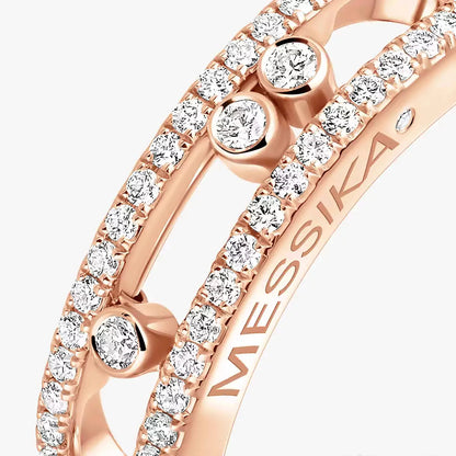 [Am Jewelry] Baby Move Gold Diamond Pave_ Ring