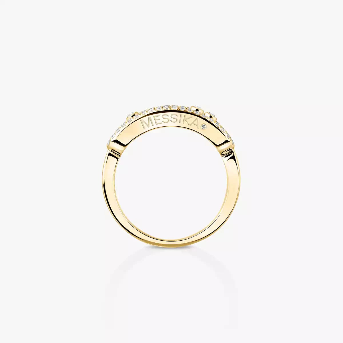 [Am Jewelry] Baby Move Gold Diamond Pave_ Ring