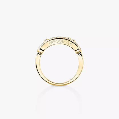 [Am Jewelry] Baby Move Gold Diamond Pave_ Ring