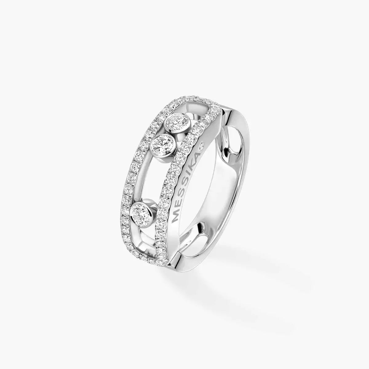 [Am Jewelry] Move Gold Diamond Pave_ Ring