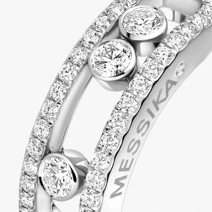 [Am Jewelry] Move Gold Diamond Pave_ Ring