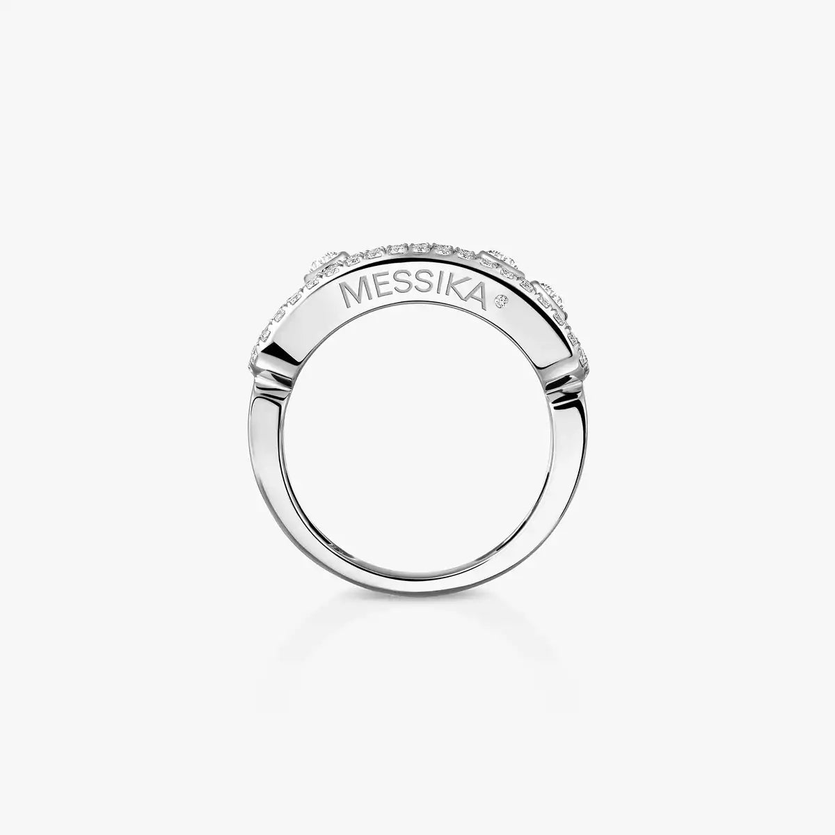 [Am Jewelry] Move Gold Diamond Pave_ Ring