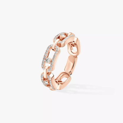 [Am Jewelry]Move Link Pave_-Set Diamond Ring in Gold