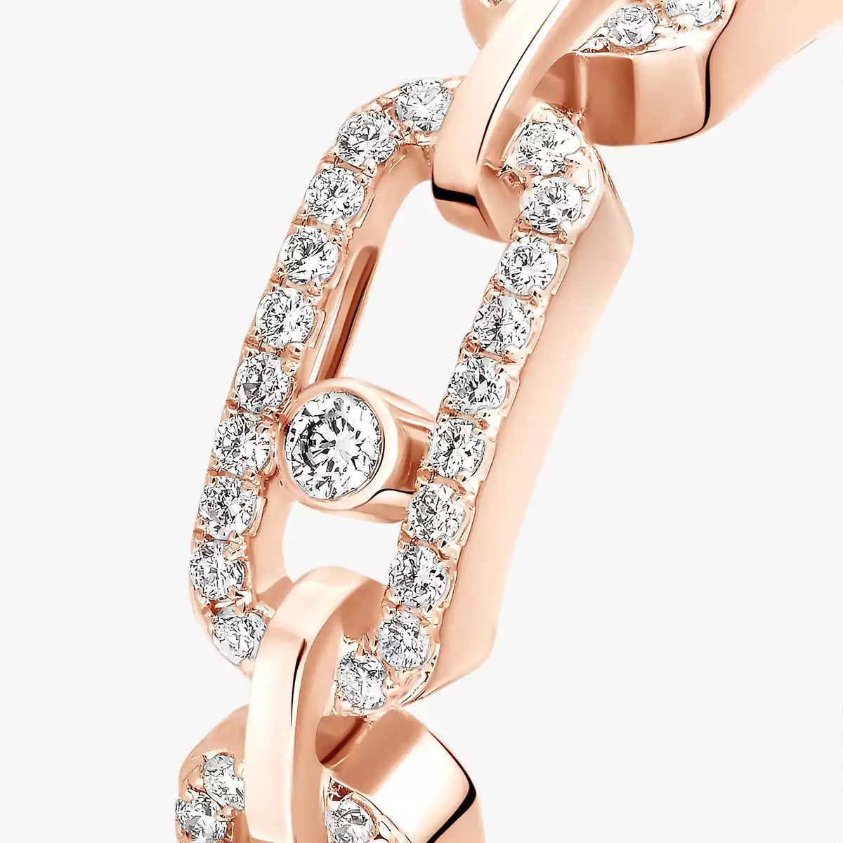[Am Jewelry]Move Link Pave_-Set Diamond Ring in Gold
