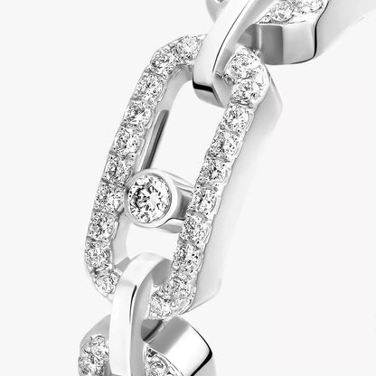[Am Jewelry]Move Link Pave_-Set Diamond Ring in Gold