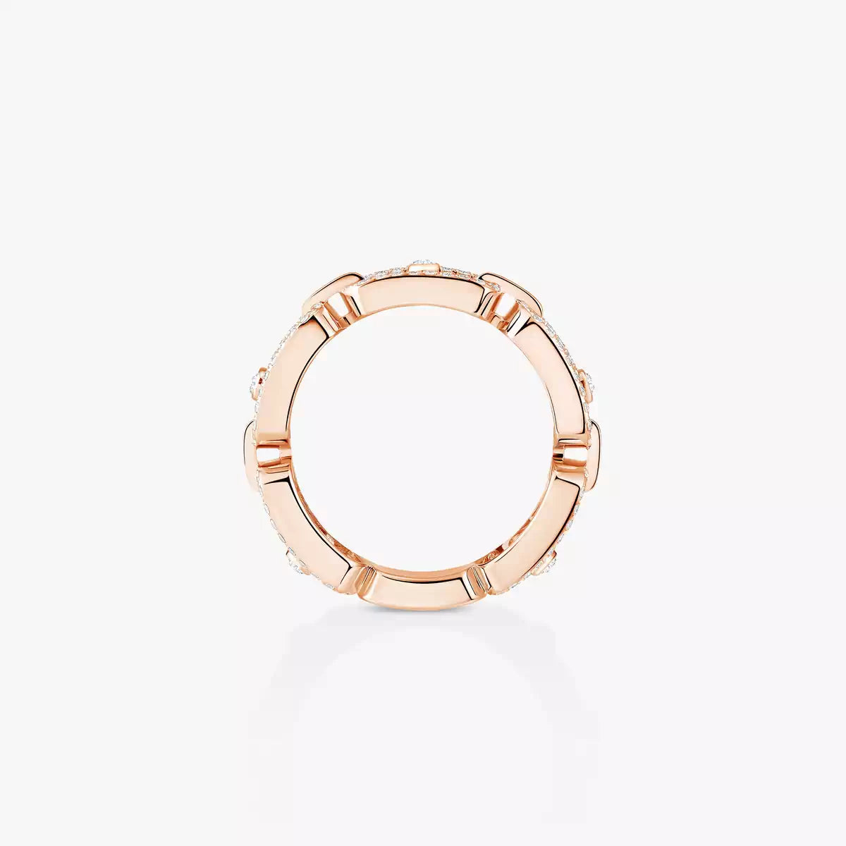 [Am Jewelry]Move Link Pave_-Set Diamond Ring in Gold