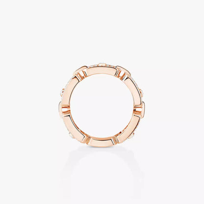 [Am Jewelry]Move Link Pave_-Set Diamond Ring in Gold