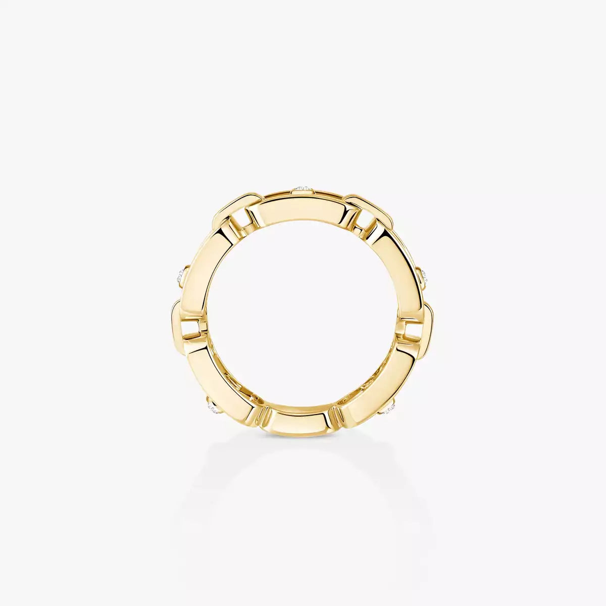 [Am Jewelry]Move Link Pave_-Set Diamond Ring in Gold