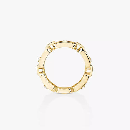[Am Jewelry]Move Link Pave_-Set Diamond Ring in Gold