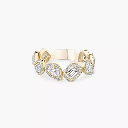 [Am Jewelry] Diamond Wedding Ring My Twin