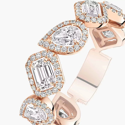 [Am Jewelry] Diamond Wedding Ring My Twin
