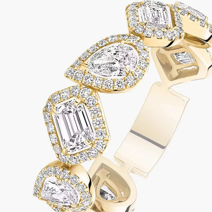 [Am Jewelry] Diamond Wedding Ring My Twin