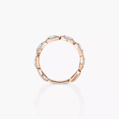 [Am Jewelry] Diamond Wedding Ring My Twin