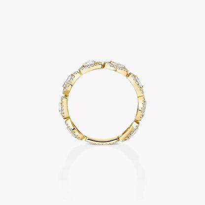 [Am Jewelry] Diamond Wedding Ring My Twin