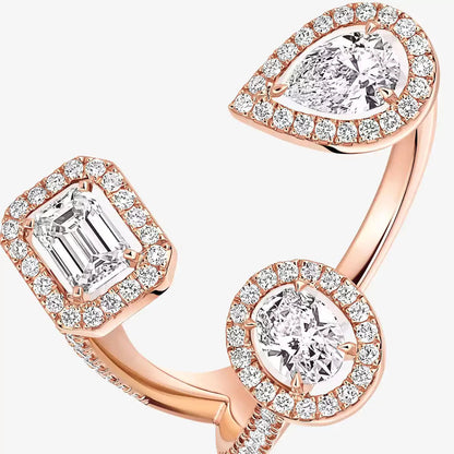 [Am Jewelry]  Diamond Ring 0,25ct My Twin Trilogy